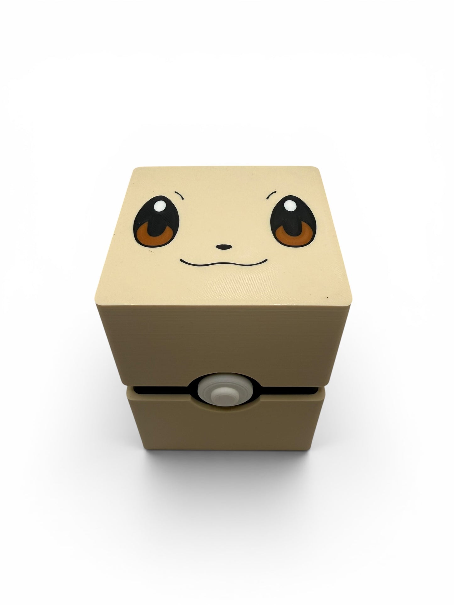 Custom Pokémon character deck box with Charizard face design compatible with TCG card sleeves